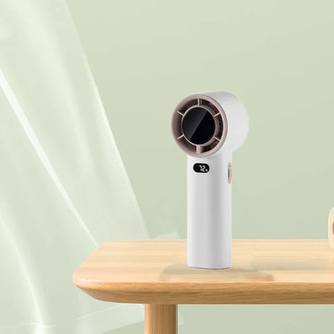 Handheld Foldable Digital Turbo Fan