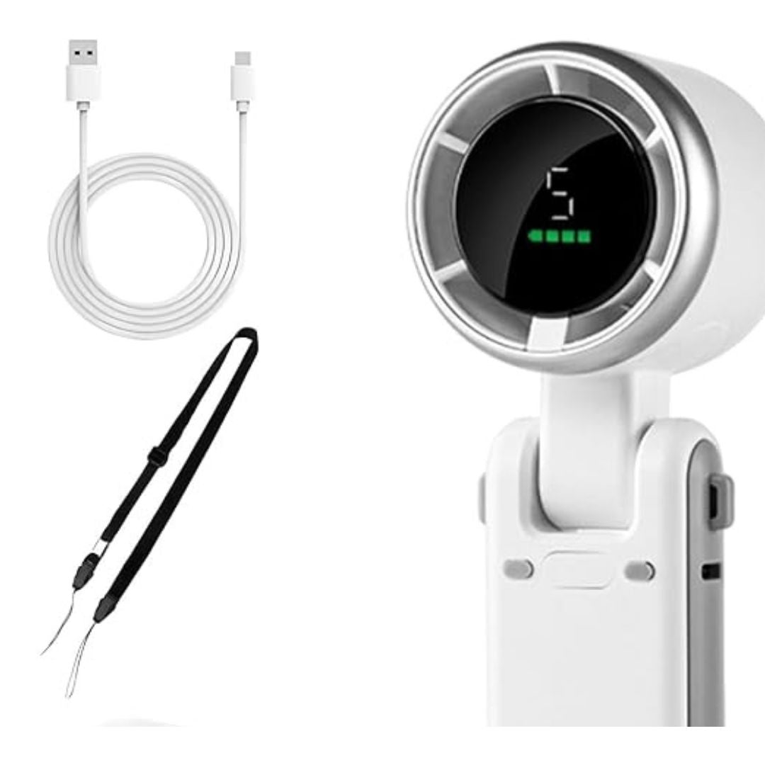 Handheld Foldable Digital Turbo Fan