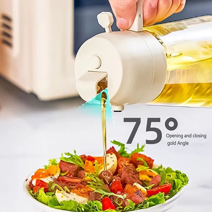 2-in-1 Glass Oil Sprayer Bottle – Leak-Proof Oil Dispenser for Cooking, BBQ, Air Fryer, Salad, and Kitchen Use